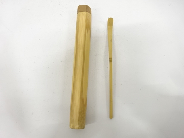 NL158 【大徳寺 影林宗篤】桜蒔絵茶杓・竹茶杓 茶杓書付 六点